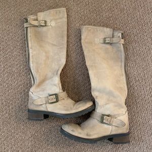 Steve Madden cream boots